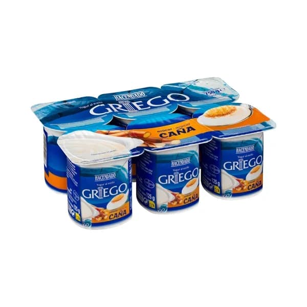 Yogur griego natural Hacendado con azúcar de caña - 0.75 kg - Imagen del producto en Findit