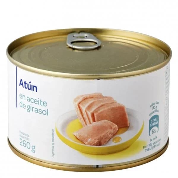 Atún en aceite de girasol 260 g. - 0.26 kg - Imagen del producto en Findit