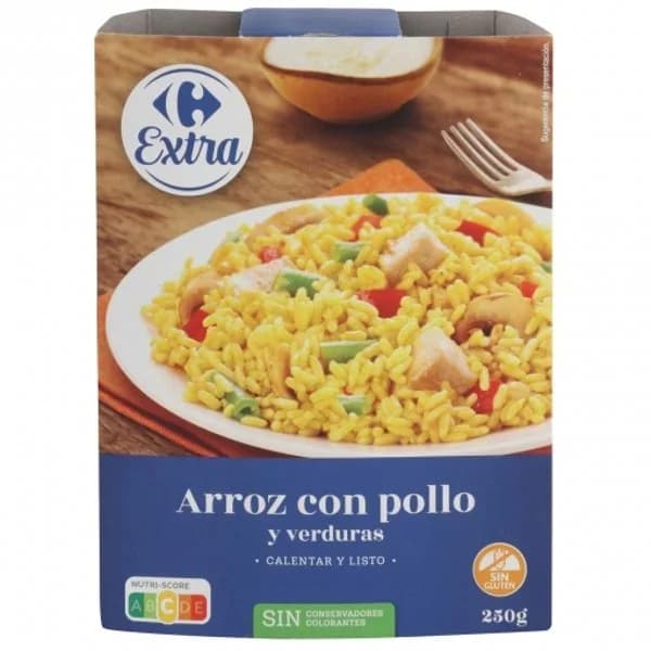 Arroz con pollo y verduras Extra Carrefour sin gluten 250 g. - 0.25 kg - Imagen del producto en Findit