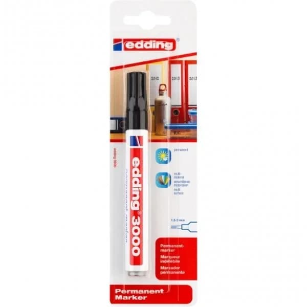 Marcador Edding 3000 Punta Especial Negro - 1 ud - Imagen del producto en Findit
