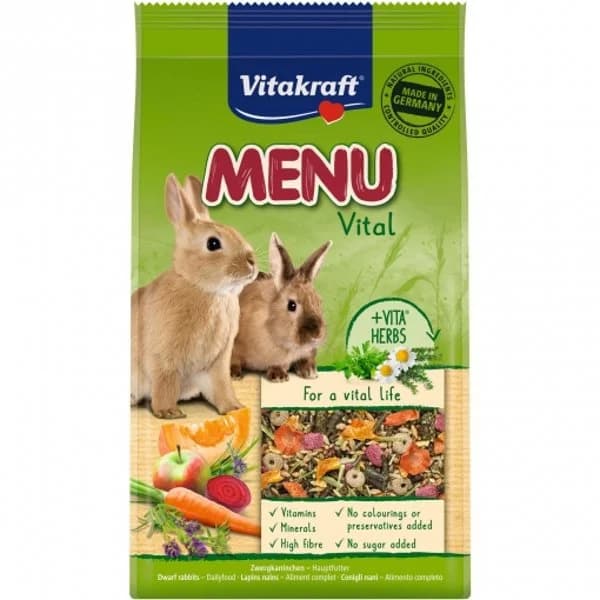 Comida para conejos enanos Menú Vital Vitakraft  3Kg. - 3 kg - Imagen del producto en Findit