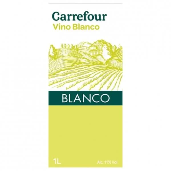 Vino blanco Carrefour Classic brik 1 l. - 1 l - Imagen del producto en Findit