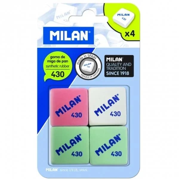 Gomas de Borrar Milan 4 uds - 4.03 ud - Imagen del producto en Findit