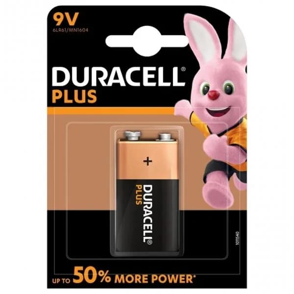 Pilas Alcalinas 9V Duracell Plus, paquete de 1 - 1 ud - Imagen del producto en Findit