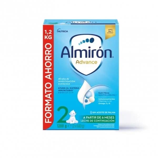 Leche infantil de continuación desde 6 meses en polvo Almirón Advance 2 sin aceite de palma 1200 g. - 1.2 kg - Imagen del producto en Findit