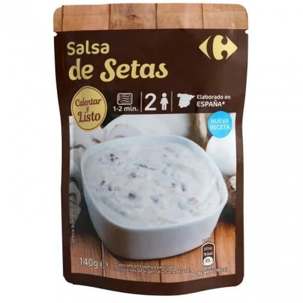 Salsa con setas Carrefour 140 g. - 0.14 kg - Imagen del producto en Findit