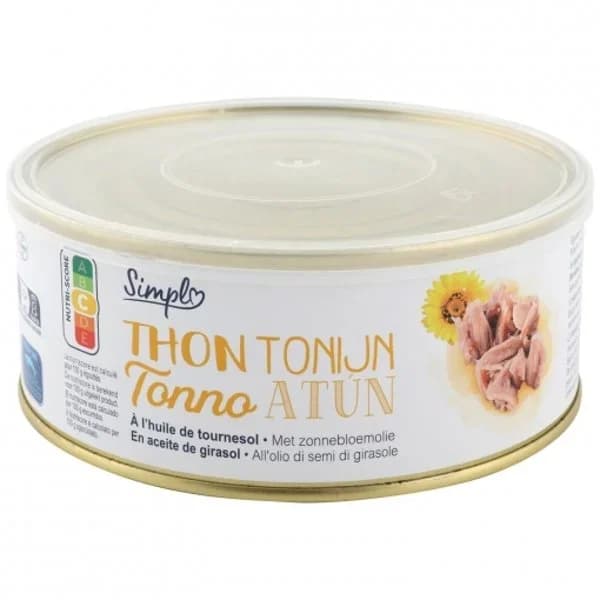 Atún listado en aceite vegetal Simpl 650 g. - 0.65 kg - Imagen del producto en Findit