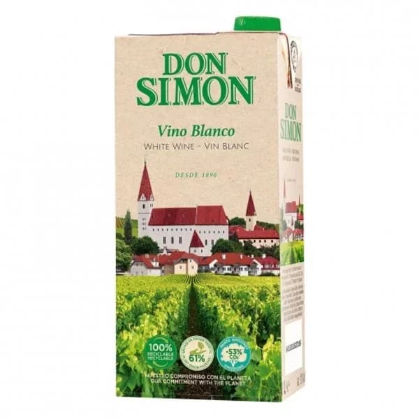 Vino blanco de mesa Don Simón brik 1 l. - 1 l - Imagen del producto en Findit