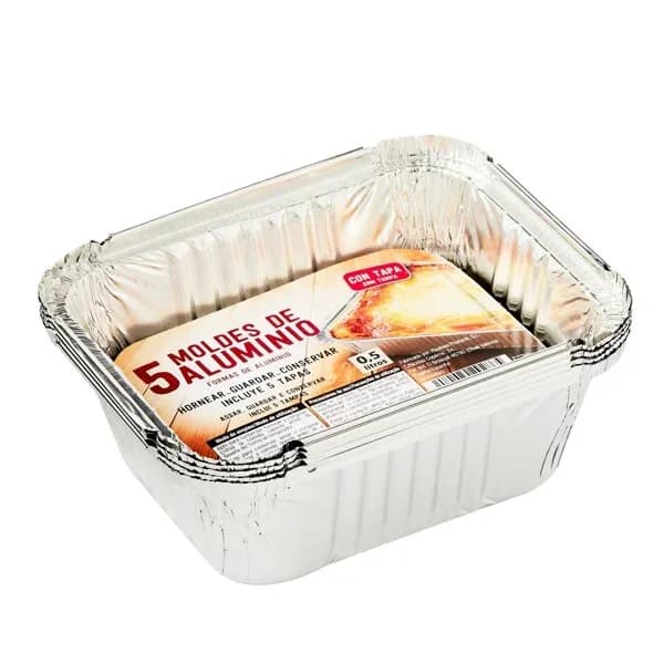 Bandeja Aluminio con Tapa 5UD - 1 ud - Imagen del producto en Findit