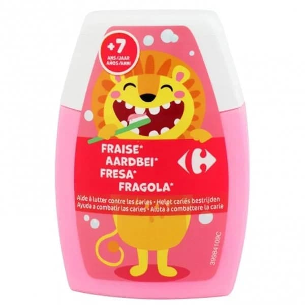 Dentífrico sabor fresa desde 7 años Carrefour 75 ml. - 0.08 l - Imagen del producto en Findit