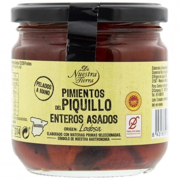 Pimientos del Piquillo enteros asados De Nuestra Tierra 260 g. - 0.26 kg - Imagen del producto en Findit