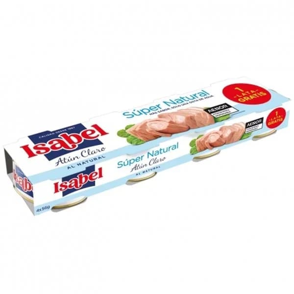 Atún claro al natural Isabel pack de 3 latas de 56 g. - 0.17 kg - Imagen del producto en Findit