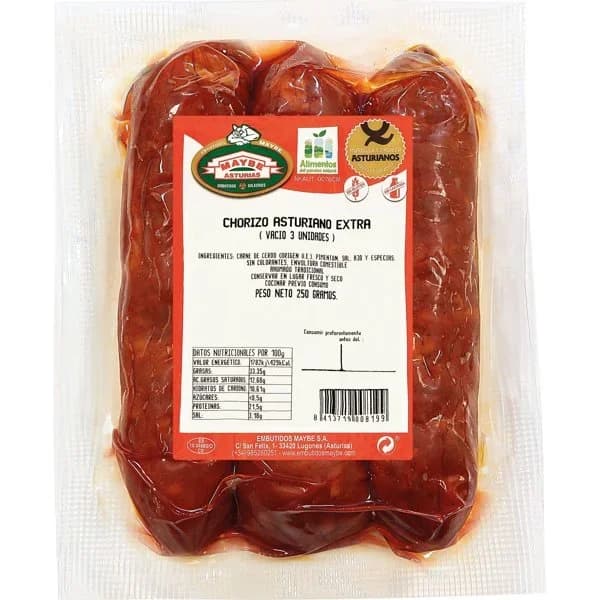 Chorizo Extra Asturiano - 0.25 kg - Imagen del producto en Findit