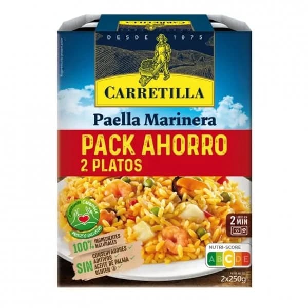 Paella marinera Carretilla sin gluten sin aceite de palma pack 2 unidades de 250 g. - 0.5 kg - Imagen del producto en Findit