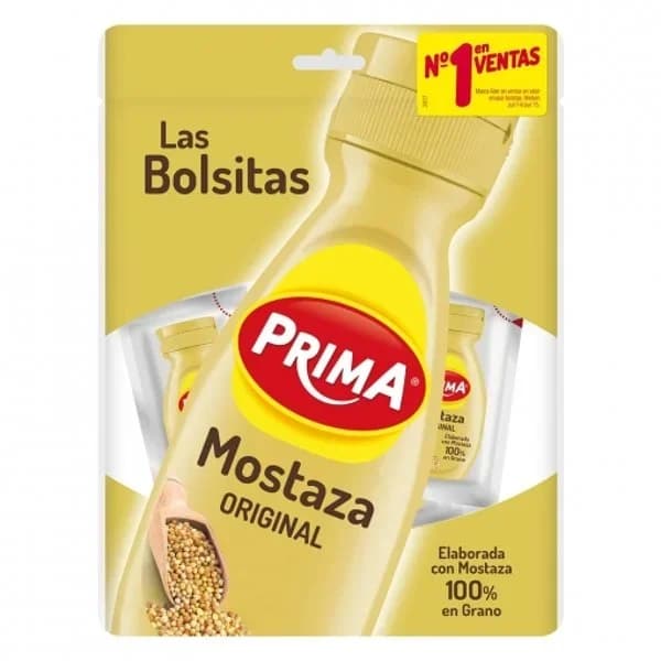 Mostaza Prima sin gluten pack de 12 sobres de 4 g. - 1 ud - Imagen del producto en Findit