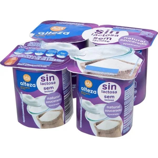 Yogur Natural Azucarado sin Lactosa 4UD - 0.5 kg - Imagen del producto en Findit