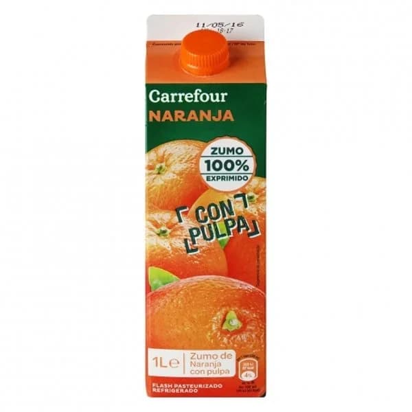 Zumo de naranja Carrefour brik 1 l. - 1 l - Imagen del producto en Findit