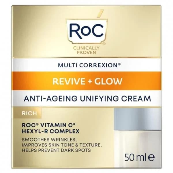Crema facial antiedad unificadora rica en vitamina C Multi Correxion Revive + Glow Roc 50 ml. - 0.05 l - Imagen del producto en Findit