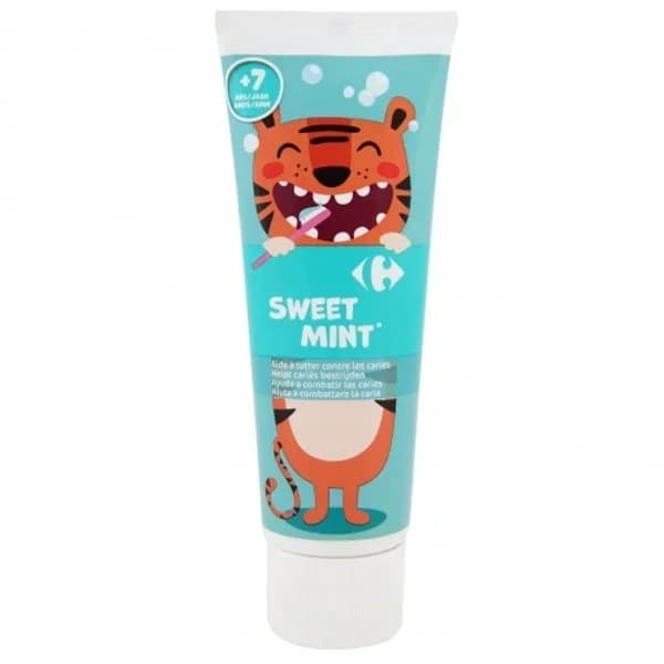 Dentifrico infantil de mas de 7 años Carrefour 75 ml. - 0.08 l - Imagen del producto en Findit