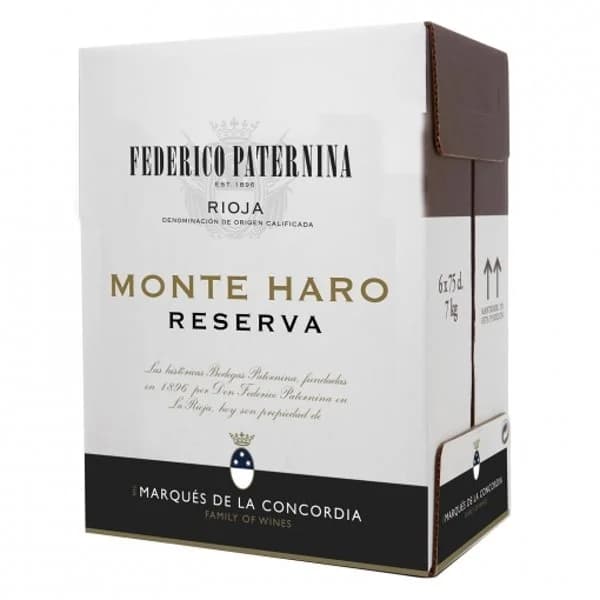 Vino D.O. Rioja tinto reserva Monte Haro Federico Paternina pack de 6 botellas de 75 cl. - 1 ud - Imagen del producto en Findit