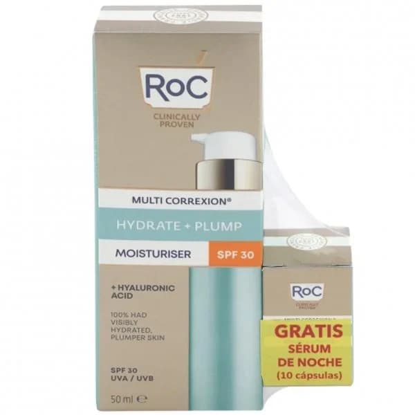 Crema facial hidratante SPF30 con ácido hialurónico Hydrate + Plump Multi Correxion RoC 50 ml. - 0.05 l - Imagen del producto en Findit
