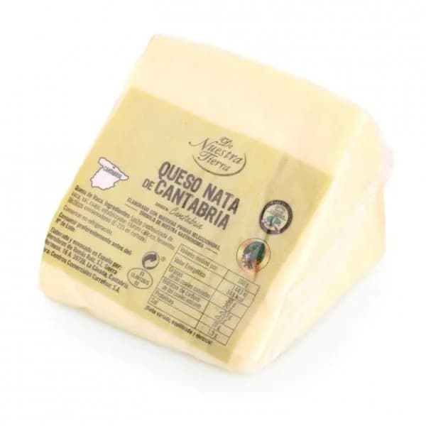 Queso D.O.P. Nata de Cantabria De Nuestra Tierra cuña 1/8, 200 g - 0.2 kg - Imagen del producto en Findit