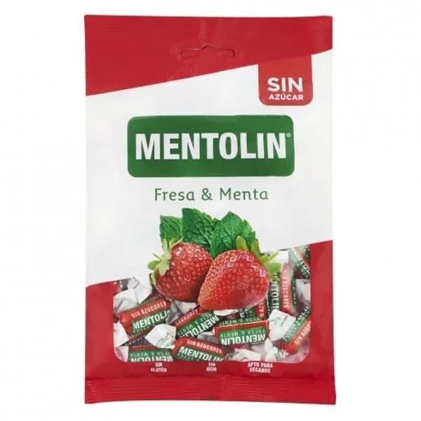 Caramelos sabor fresa y menta Mentolín sin gluten y sin lactosa 100 g. - 0.11 kg - Imagen del producto en Findit
