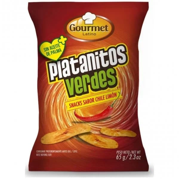 Snacks platanitos verdes sabor chile limón Gourmet Latino 65 g. - 0.07 kg - Imagen del producto en Findit