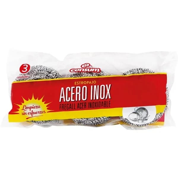 Estropajos Acero Inox - 3 ud - Imagen del producto en Findit