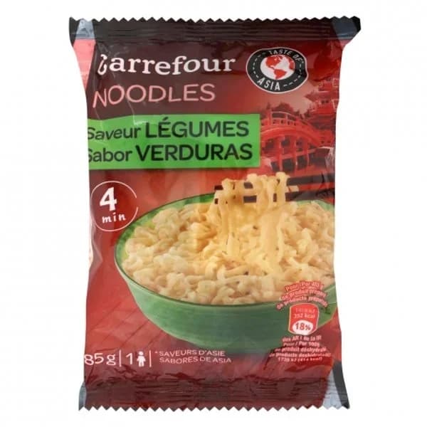 Noodles sabor verduras Carrefour 85 g. - 0.09 kg - Imagen del producto en Findit