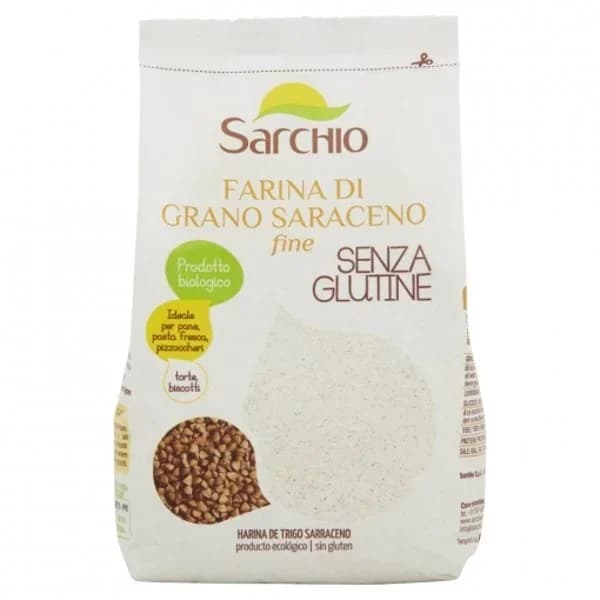 Harina de trigo sarraceno fina ecológica Sarchio sin gluten 500 g. - 0.5 kg - Imagen del producto en Findit