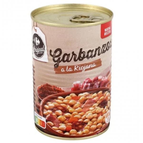 Garbanzos a la riojana Original Carrefour sin gluten 420 g. - 0.42 kg - Imagen del producto en Findit