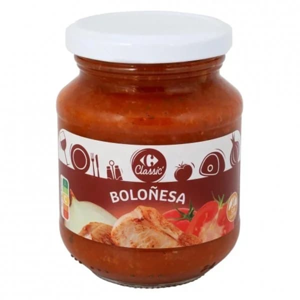 Salsa boloñesa Carrefour sin gluten tarro 300 g. - 0.3 kg - Imagen del producto en Findit