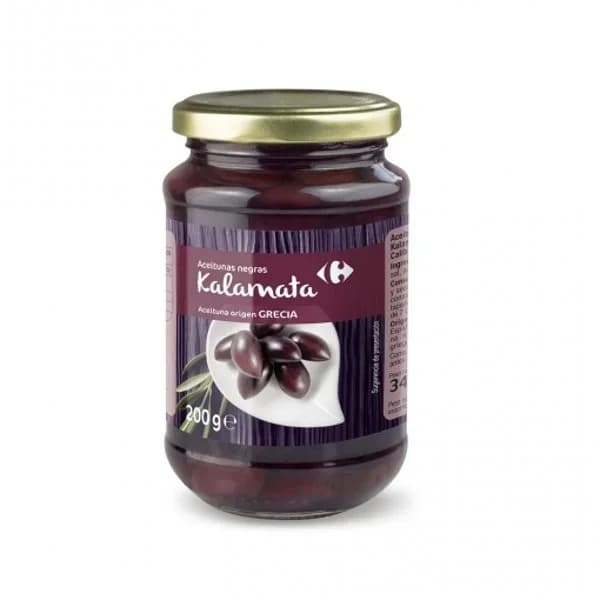 Aceitunas negras Kalamata Carrefour 200 g. - 0.2 kg - Imagen del producto en Findit