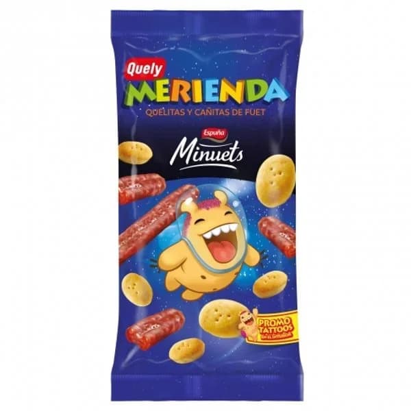 Quelitas y cañitas de fuet merienda Quely 68 g. - 0.07 kg - Imagen del producto en Findit