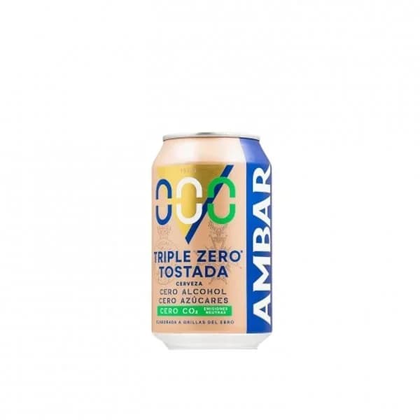 Cerveza tostada Ambar triple zero lata 33 cl. - 0.33 l - Imagen del producto en Findit