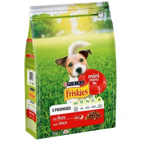 Pienso de buey para perro adulto Mini Purina Friskies Menú 3 Kg. - 3 kg - Imagen del producto en Findit