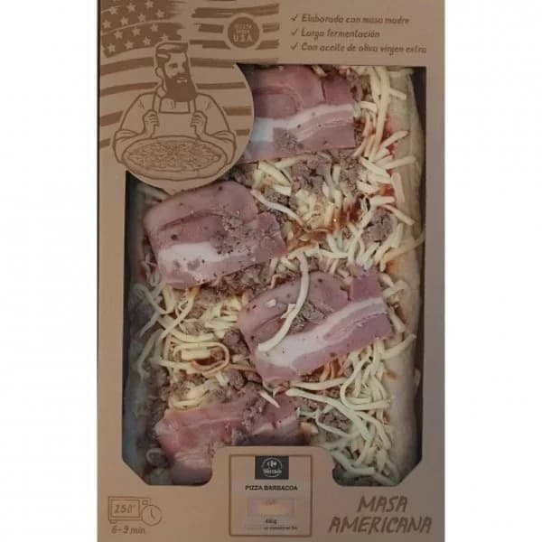 Pizza de barbacoa Carrefour 480 g - 0.48 kg - Imagen del producto en Findit