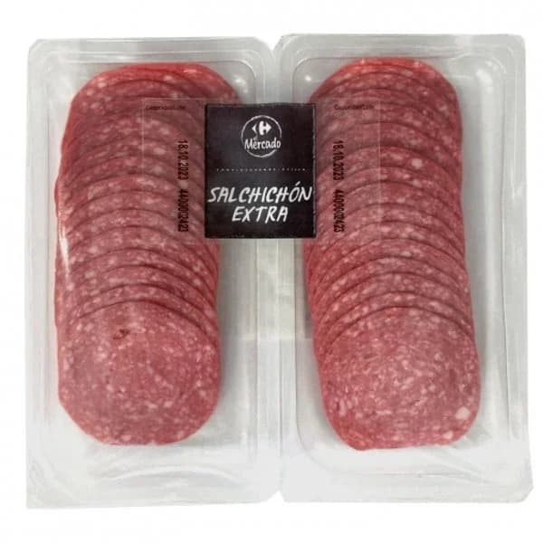 Salchichón extra en lonchas Carrefour El Mercado 2x120 g - 0.24 kg - Imagen del producto en Findit