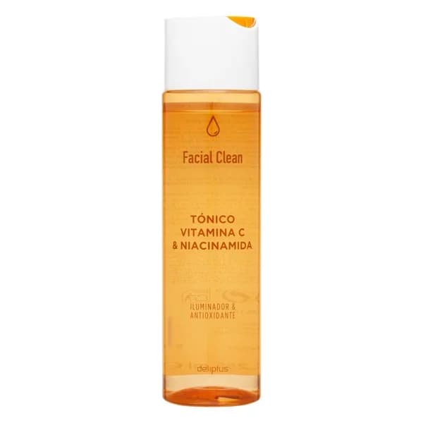 Tónico facial vitamina C y niacinamida Facial Clean Deliplus iluminador y antioxidante - 0.25 l - Imagen del producto en Findit