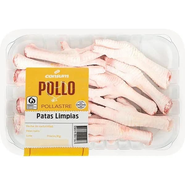 Patas de Pollo Limpias - 0.4 kg - Imagen del producto en Findit