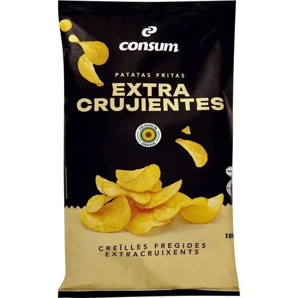 Patatas Fritas Extra Crujientes Aceite Girasol - 0.18 kg - Imagen del producto en Findit