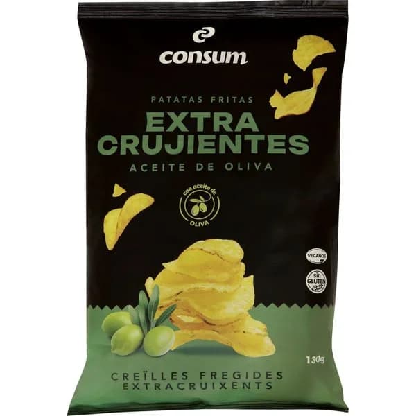 Patatas Extra Crujientes Aceite Oliva Bolsa - 0.13 kg - Imagen del producto en Findit