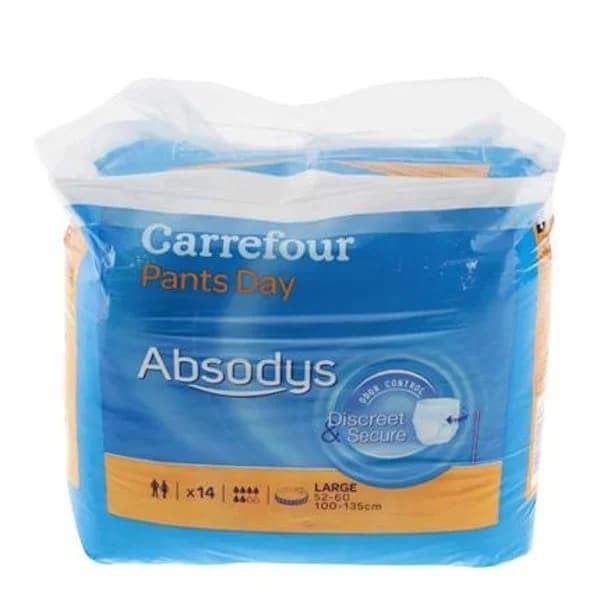 Pañales Pants Day grandes Absodys Carrefour 14 ud. - 14.01 ud - Imagen del producto en Findit