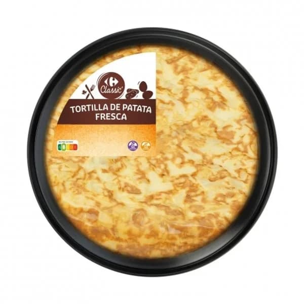 Tortilla de patatas Carrefour Classic' sin gluten sin lactosa 600 g. - 0.6 kg - Imagen del producto en Findit