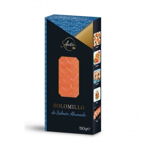 Solomillo de salmón ahumado Carrefour Selección 150 g. - 0.15 kg - Imagen del producto en Findit