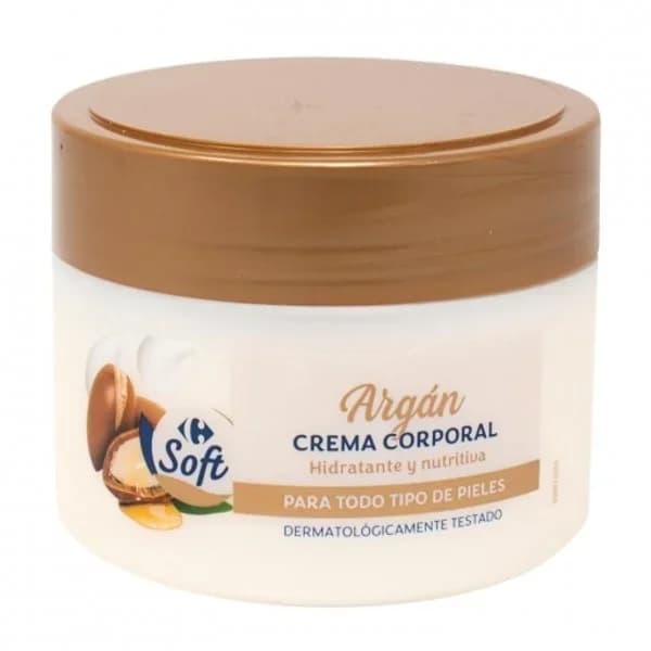 Crema hidratante corporal con argán Carrefour Soft 250 ml. - 0.25 l - Imagen del producto en Findit