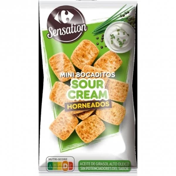 Mini bocaditos de pan sour cream Sensation Carrefour 100 g. - 0.1 kg - Imagen del producto en Findit