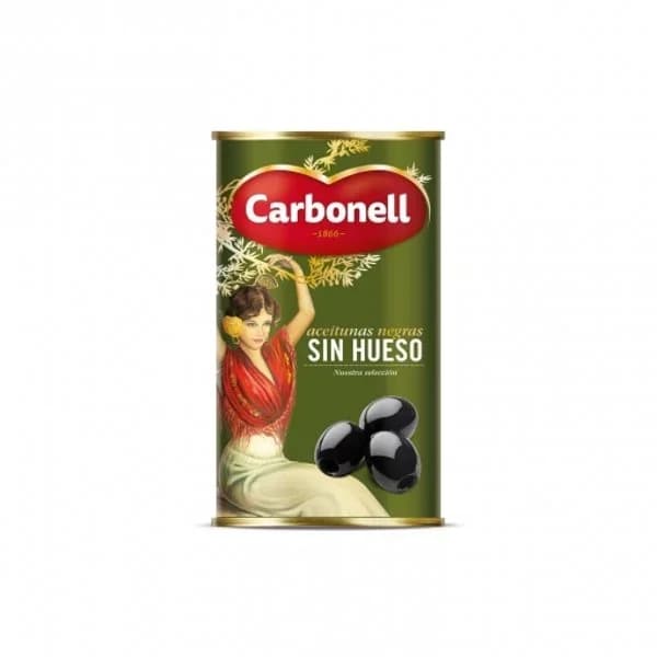 Aceitunas negras sin hueso Carbonell 150 g. - 0.15 kg - Imagen del producto en Findit
