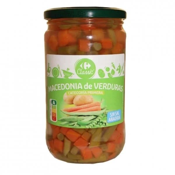 Macedonia de verduras sin sal añadida Classic Carrefour 320 g. - 0.32 kg - Imagen del producto en Findit